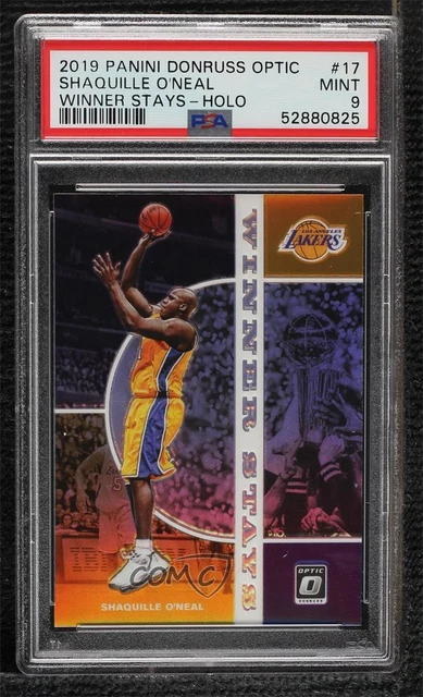 2019 Panini Donruss Optic Winner Stays Holo Shaquille O'Neal #17 PSA 9 MINT HOF