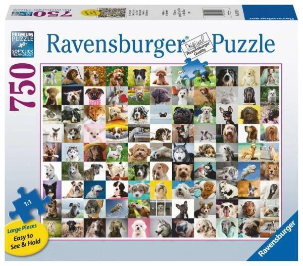 Puzzle 750 elementów XXL. 99 Lovable Dogs