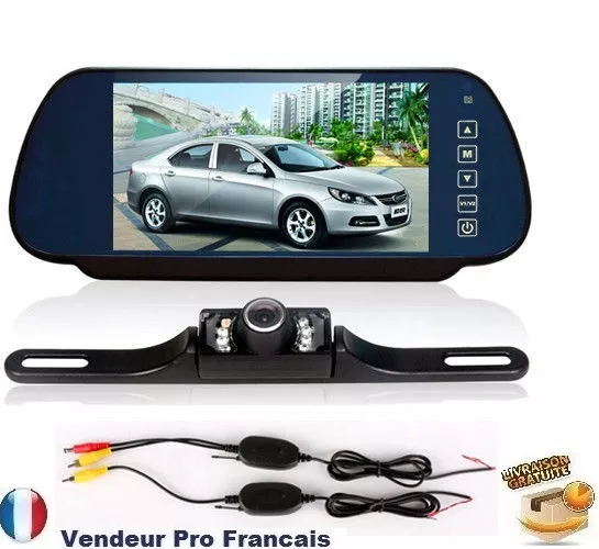 Caméra radars de recul 135°CMOS auto voiture rétroviseur + LCD moniteur 7'' TFT