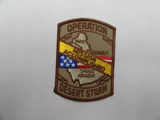 Military Patch Colored Sew On Older Vintage Operation Desert Storm Saudi Arabia