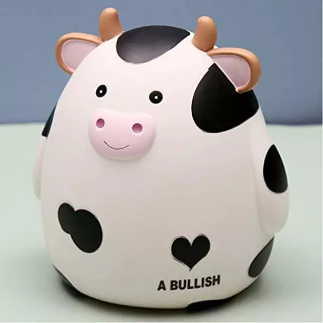 Kids Coin Bank, 2021 Year of Ox Cute Animal Cow Latex Large Capacity Money Banks 2