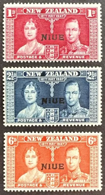 Niue 1937 Scott # 70-72 Set of 3  MNH OG George VI Coronation