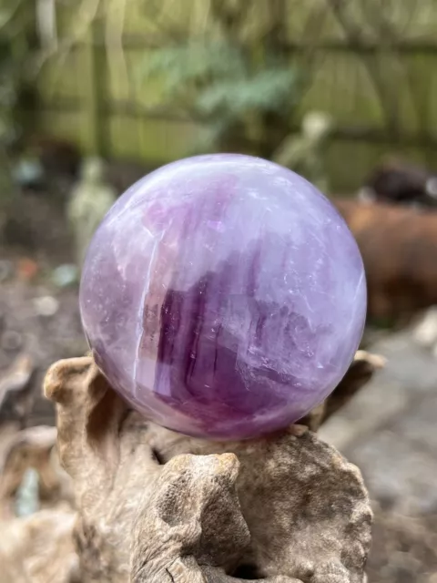 Fluorite Rainbow Purple Large Crystal Ball AAA+ 420g 64mm 38