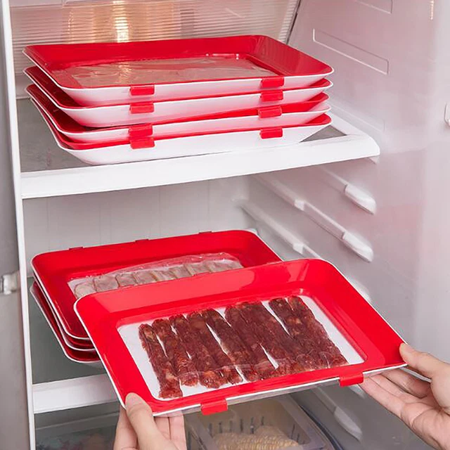 8 pz scatola per affettamenti barattolo per alimenti freschi conservazione impilabile