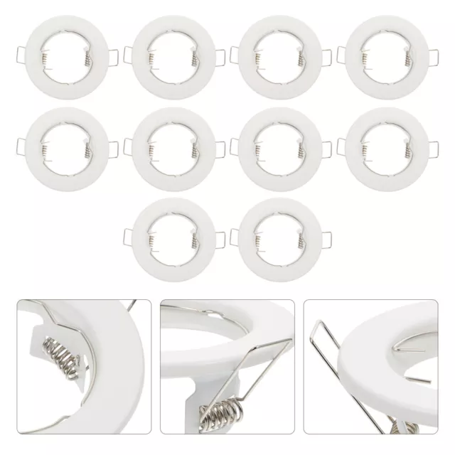 10 Pcs Lampenhalterung Ringständer Leichte Weißer Basis Rahmen LED