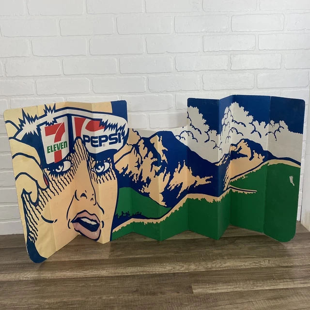 VINTAGE PEPSI 7 Eleven Auto Shade Car Windshield Shade Promo Retro £56.87 PicClick UK