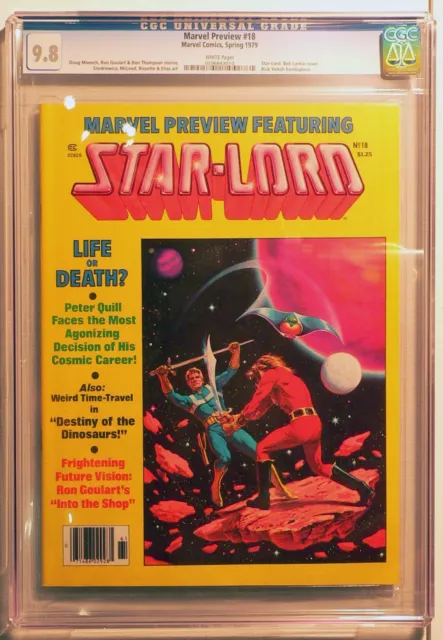 Marvel Preview #18 Star Lord cgc 9.8 near mint