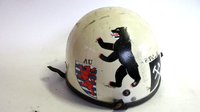 Casque Cycliste Cuir F Des Années 70 – Taille 57 – Vintage