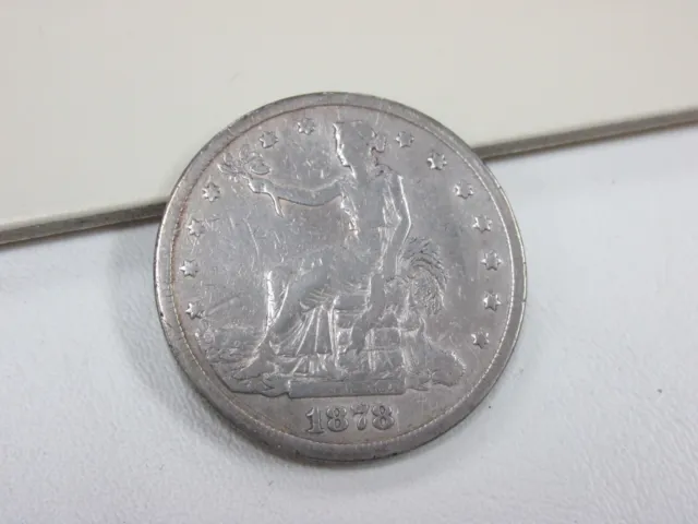 1877 S Silver US Trade Dollar 90% Silver US Coin Q1EC