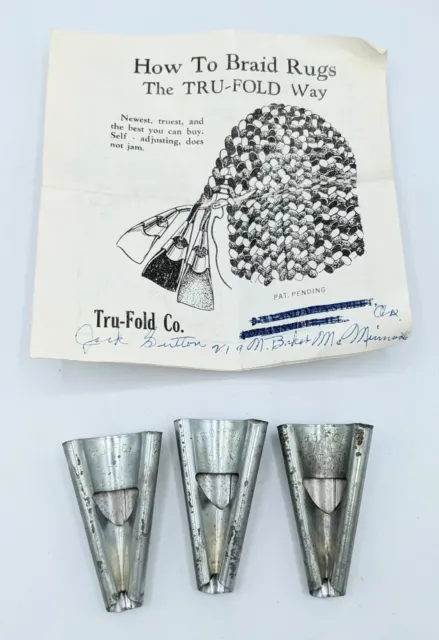3 puntas de metal trenzado Tru-Fold de colección con instrucciones