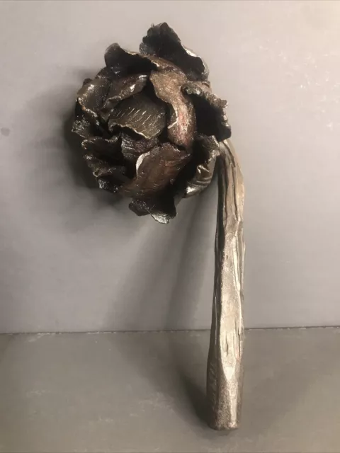 Antique wrought iron flower/Iron Rose/Masterpiece hand forged/Edgar Brandt/1930