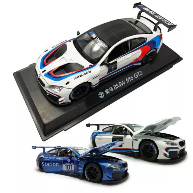 1:24 BMW M6 GT3 Modello Diefuso Auto Metallo Veicolo Giocattolo Ragazzi Collezione Giocattoli Per Uomo