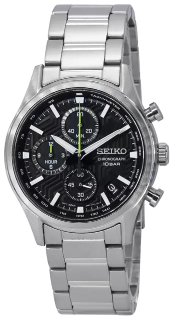 Seiko Conceptual Chronograph Black Dial Quartz SSB419P1 100M Men's Watch