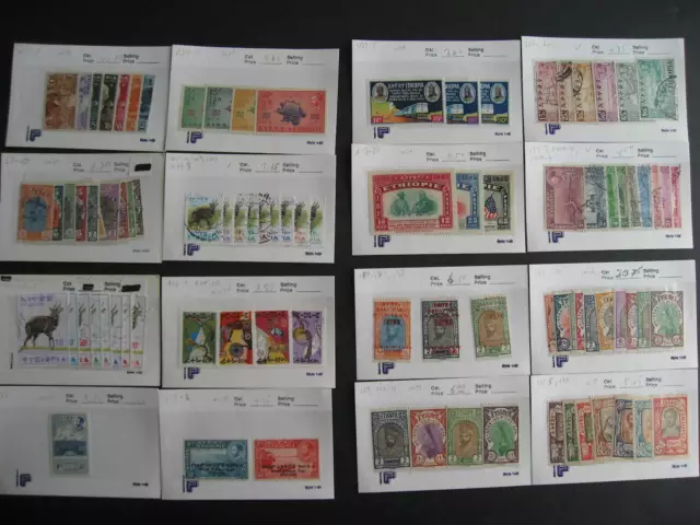 Ethiopia mint and used collection assembled in sales cards