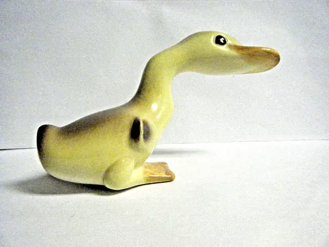 Rare Vintage 1950s Lenci Italy Signed Yellow Duck 5" Pottery Figurine