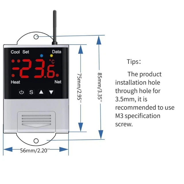 DTC2201 DTC1201 WIFI Temperature Controller Thermostat with Sensor $53. ...