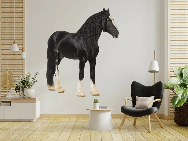 Poster Mural 3D – Cheval Galopant O325 – Papier Peint Adhésif, Personnalisable