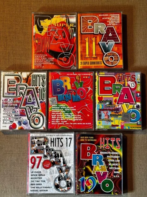 BRAVO hits / super show / mega hits  (doppel-MCs -  Konvolut 1995 - 1997)