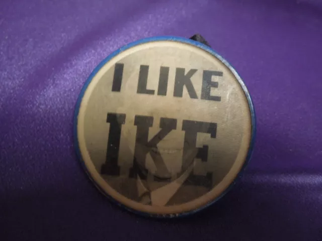 Ca1952 Vintage "I Like Ike" Vari-Vue Flasher Campaign Button Pin