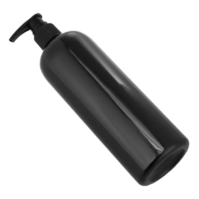 Black Pump Bottles 500ml Refillable Toiletry Containers 4Pcs