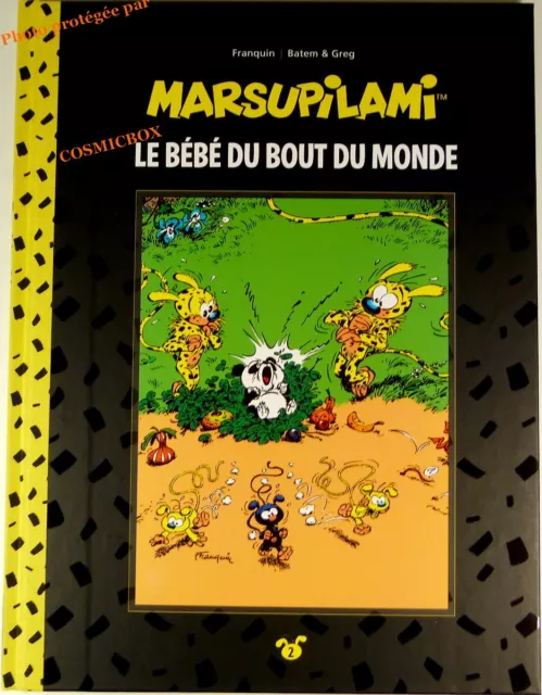 Tirage de luxe MARSUPILAMI Le BEBE du BOUT du MONDE bd dos toilé Franquin Batem