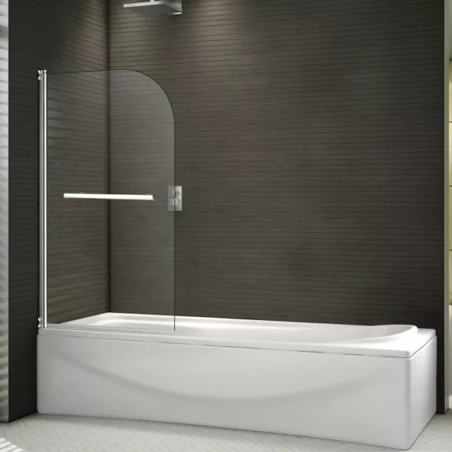 NEW DESIGN 180?? Pivot Radius 5mm Glass Over Bath Shower Screen Door Panel K1
