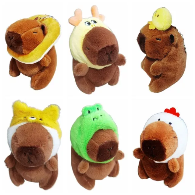 Cute Toy Simulation Capybara Pendant Multicolor Headgear Capybara Doll  Kids