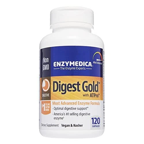 Enzymedica Digest Gold + ATPro, Maximum Strength Enzyme 120 Count (Pack of 1)
