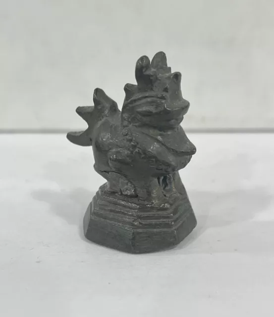 Vintage Dragon Rooster Duck Asia Antique Opium Weight  Bronze China 2.8 OZ