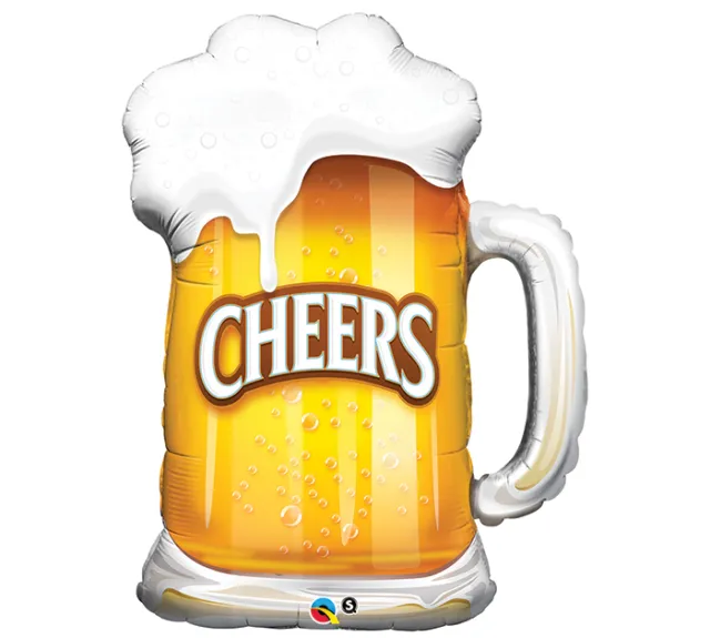 Tasse à bière Cheers Beer Cheer 35 pouces feuille mylar fête mousse débordement hélium