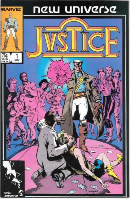Justice Comic Book #1 Marvel Comics 1986 VERY FINE/NEAR MINT