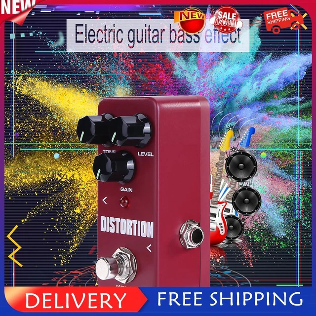 KOKKO Guitar Effect Pedal Distortion Effect Block 9V Adapter Bass Power Supply