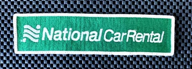 NATIONAL CAR RENTAL LARGE EMBROIDERED SEW ON PATCH AUTO LEASING 7 1/2" x 2"