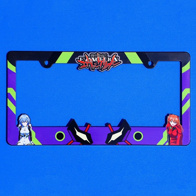 NEON GENESIS EVANGELION Custom License Plate Frame Car Anime Figure Rei