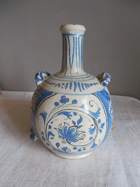 ANCIENNE GOURDE EN FAIENCE DE DELFT 18eme Siècle