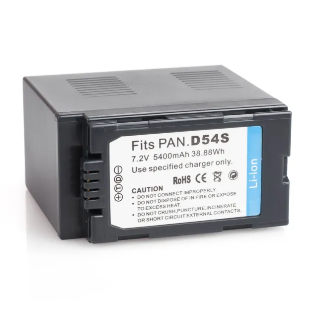 High-Capacity Battery for Panasonic CGR-D54 HVX-200 AG-DVX AG-DVX100 DVX-100B