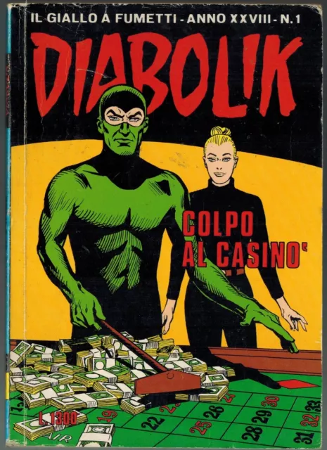 Diabolik Inedito Anno XXVIII n. 1 Colpo al Casino' Astorina 1989