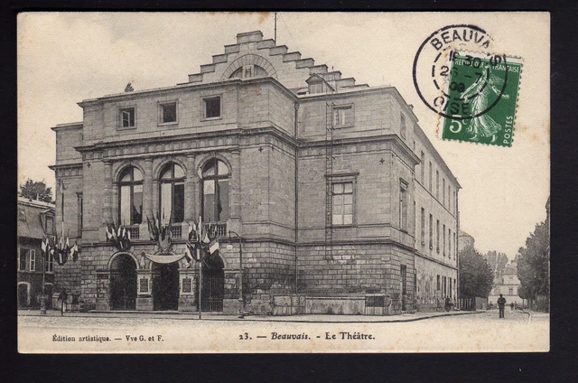 BEAUVAIS oise CPA 60 le theatre