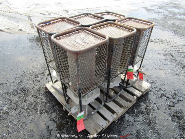 Lot of (6) L.B. White Portable Radiant Construction Job Heater -Parts/Repair