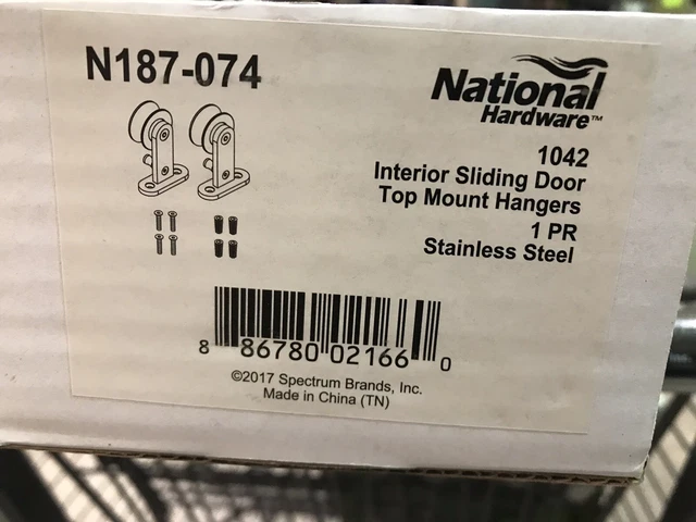 National Hardware N187-074  Interior sliding Door Hangers 1042 Stainless Steel
