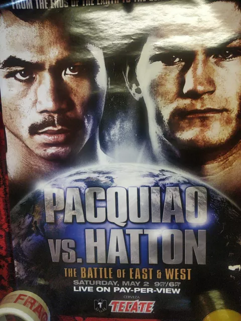 Manny Pac-Man Pacquiao Vs Ricky Hatton . Original .HBO.PPV  Boxing Poster.2009