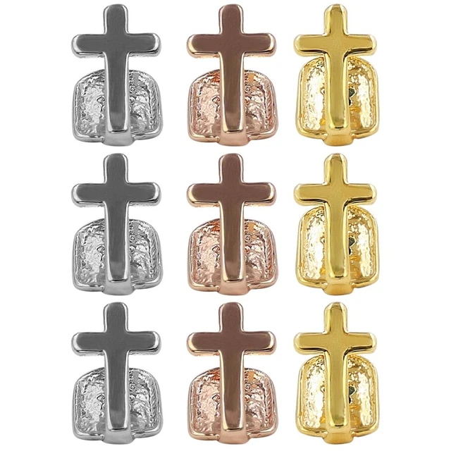 9 pz Cappuccio Denti Hip Hop Decorazione Clown Griglie Croce Europeo Americano