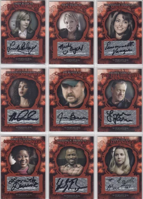 Inkworks Supernatural Connections Auto / Pieceworks / Costume Card Selection