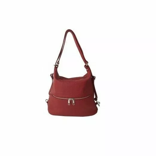 Sac en cuir pour femme transformable en sac à dos, artisanat florentin.