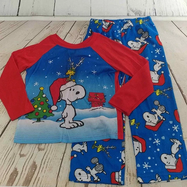 Peanuts Cartoon Christmas Pajamas Size 4/5