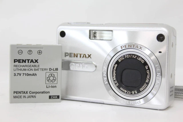 PENTAX OPTIO S5Z 3x Compact Digital Camera with Battery, Used