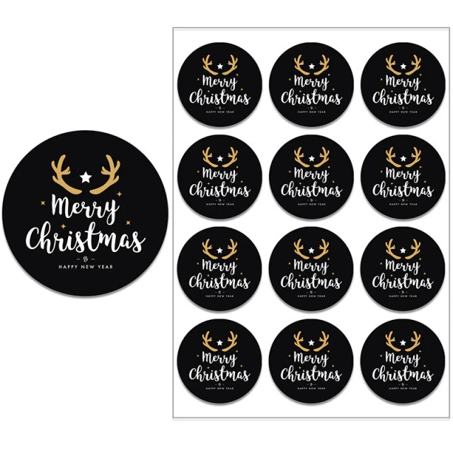 12 Sticker Weihnachtssticker Frohe Weihnachten Aufkleber Merry Christmas Xmas