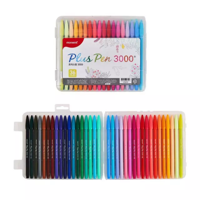 Monami PLUS PEN 3000 Water-based Color Pen 36 Colors Set