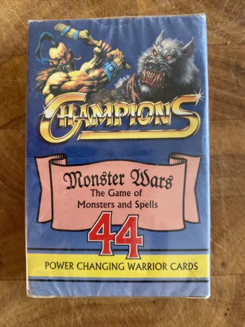 Unopened Champions Monster Wars Cards 1995 Gibson Games Sealed Warrior Power
