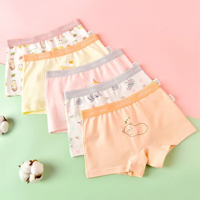 5 Pack Girls Boxer Shorts Underwear Briefs Cotton Knickers Teens Age 2-16 Years